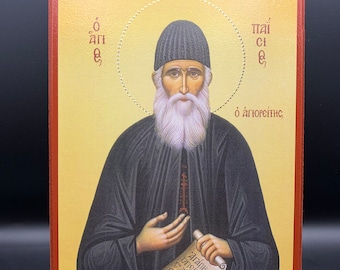 Βυζαντινή εικόνα,Byzantine icoν,orthodox icon,icon made of wood,εκκλησιαστικά είδη,orthodox creations,handmade icon,Άγιος Παϊσιος