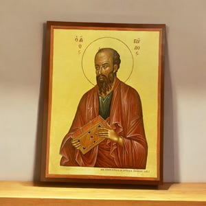 Saint Apostle Paul – Handmade Byzantine Wooden Icon