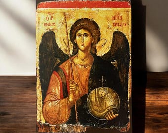 Archangel Michael – Handmade Byzantine Wooden Icon