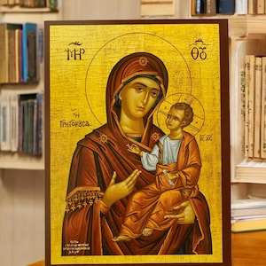 Virgin Mary Grigorousa (Quick to Hear) – Handmade Byzantine Wooden Icon