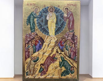 Byzantine Icon of the Transfiguration | Silkscreen on Wood