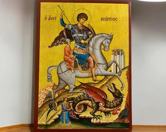 Saint George – Handmade MDF Wood Icon