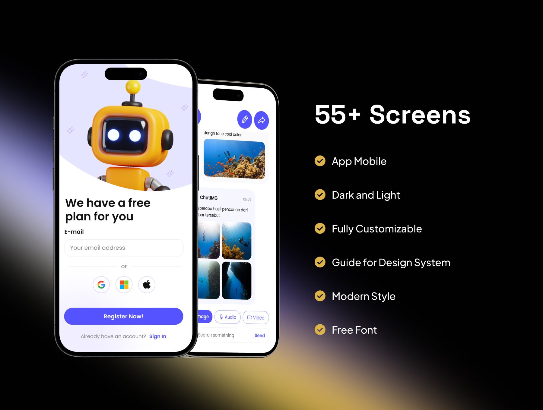AI Generator Mobile App Ui Ux Kit Figma Template Application Template ...