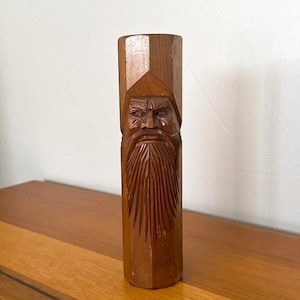 Hand-Carved Ainu Wooden Figure – Rare Japanese Folk Art Sculpture