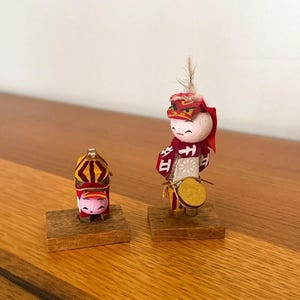 Pair of Handmade Dolls – Inspired by Kakubee Shishi Lion Dance, Niigata Japan