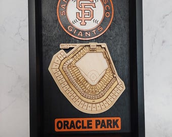 SF Giants logo and 3D stadium wall hanging