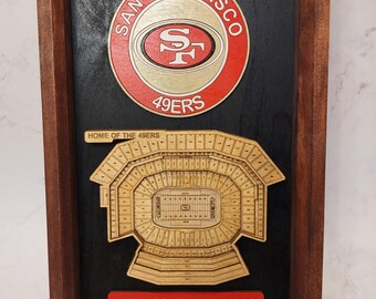 San Francisco 49ers logo and 3D stadium wall hanging