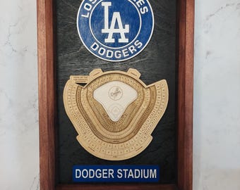 Dodgers logo and 3D stadium wall hanging