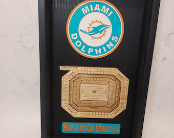 Dolphins 3D stadium wall hanging