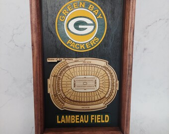 Green Bay Packers logo and 3D stadium wall hanging