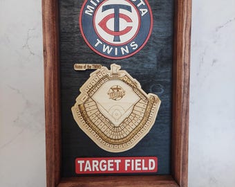 Twins logo and 3D stadium wall hanging