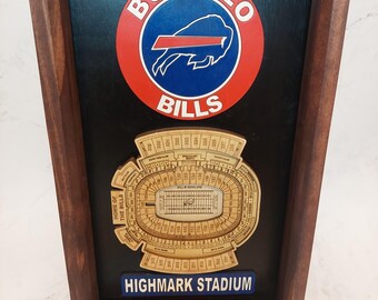 Buffalo Bills logo and 3D stadium wall hanging