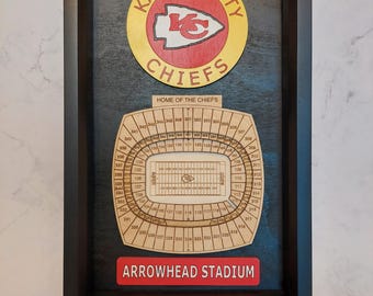 Kansas City Chiefs logo and 3D stadium wall hanging