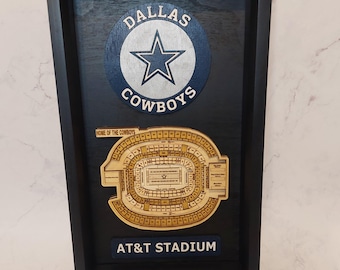 Dallas Cowboys logo and 3D stadium wall hanging