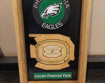 Eagles logo and 3D stadium wall hanging