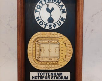 Tottenham Hotspur logo and 3D stadium wall hanging