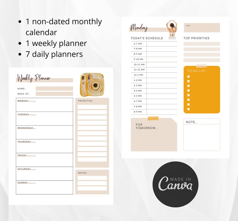 June Calender Week June Planner Kit - June Calendar - Weekly Planner - Daily Planner ...