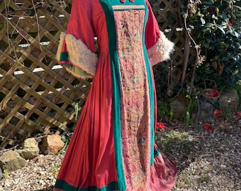 Vintage embroidered 1960s dress