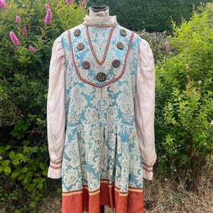 Vintage / antique designer theatre costume. Tunic / dress and waistcoat. Handmade couture stage outfit by Joyce E Hawkin