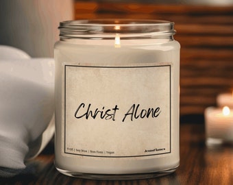 Christian Gift Bible Verse Candle Jesus Gift Easter Basket Gift Christmas Gift For Him Gift For Her Baptism Gift Christ Alone