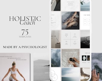 Wellness Coach Canva Template Holistic Health Editable Instagram