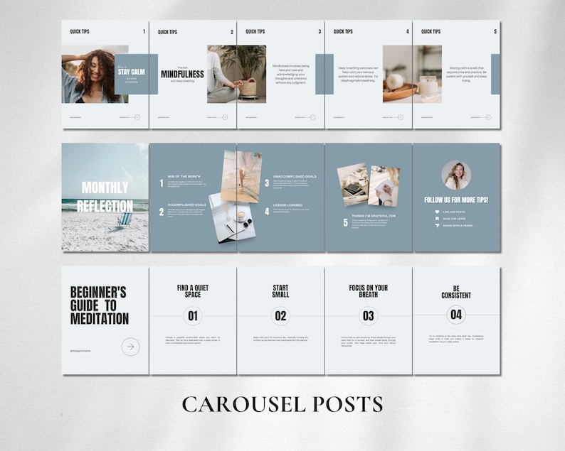 Mental Health Coach Canva Template, Psychologist Editable Instagram ...