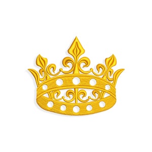 Crown Embroidery designs, kings crown embroidery design. Multiple Sizes and Formats included. INSTANT DOWNLOAD