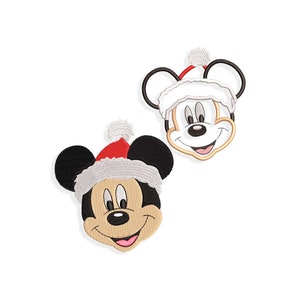 Santa Mouse Embroidery designs, Mickey Santa embroidery design. Multiple Sizes and Formats included. INSTANT DOWNLOAD