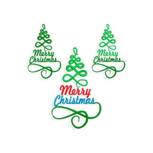 Christmas tree Embroidery design files. Sizes 1&quot;, 2&quot;, 3&quot;, 4&quot;, 5&quot;, 6&quot;, 7&quot;, 8&quot; and Multiple Formats included. INSTANT DOWNLOAD