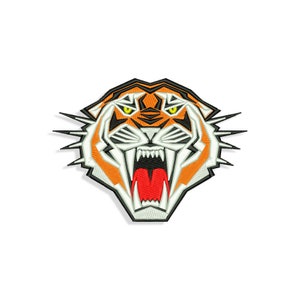Tiger Embroidery designs, Tiger face embroidery design. Multiple Sizes and Formats included. INSTANT DOWNLOAD