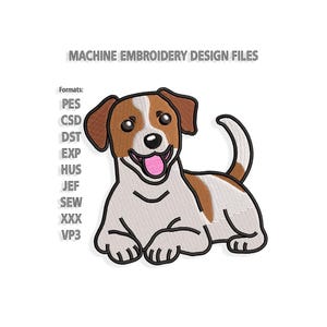 Jack russell Embroidery designs, jack russell dog embroidery design files. Sizes 2&quot;, 3&quot;, 4&quot;, 5&quot;, 6&quot;, 7&quot;, 8&quot; and Multiple formats included.