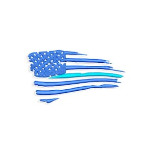 Blue Line Flag Embroidery designs, thin blue line embroidery design. Multiple Sizes and Formats included. INSTANT DOWNLOAD