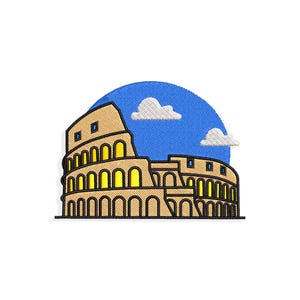 Colosseum Embroidery designs, Colosseum embroidery design. Multiple Sizes and Formats included. INSTANT DOWNLOAD