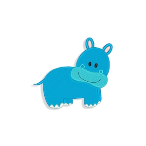 Baby Hippo Embroidery designs, hippopotamus embroidery design. Multiple Sizes and Formats included. INSTANT DOWNLOAD