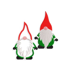 Gnome Embroidery designs, Christmas elf embroidery design. Multiple Sizes and Formats included. INSTANT DOWNLOAD