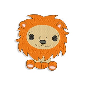 Baby Lion Embroidery designs, lion embroidery design. Multiple Sizes and Formats included. INSTANT DOWNLOAD