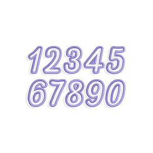 Numbers Embroidery designs, Birthday numbers embroidery design. Multiple Sizes and Formats included. INSTANT DOWNLOAD