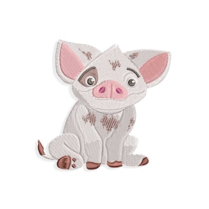 Pua Pig Embroidery designs, pig Pua embroidery design. Multiple Sizes and Formats included. INSTANT DOWNLOAD