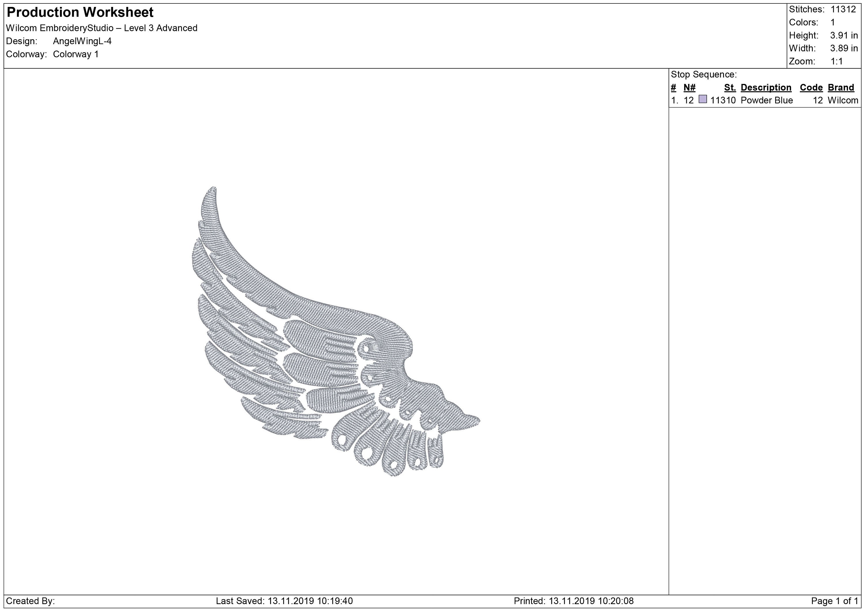 Angel Wings Embroidery Designs for Machine Embroidery. Multiple Sizes ...