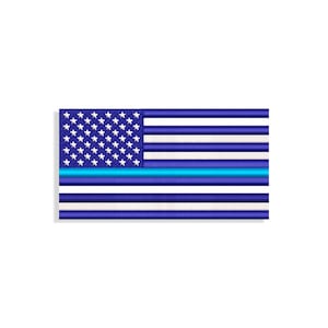 Blue Line Flag Embroidery designs, thin blue line embroidery design. Multiple Sizes and Formats included. INSTANT DOWNLOAD