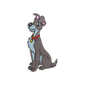 Dog Embroidery designs, dog Tramp embroidery design. Multiple Sizes and Formats included. INSTANT DOWNLOAD