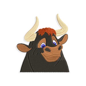 Diseños de bordado de toros, diseño de bordado de Fernando. Múltiples tamaños y formatos incluidos. DESCARGA INMEDIATA