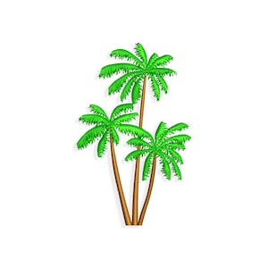 Palm tree Embroidery designs, Palm embroidery design. Multiple Sizes and Formats included. INSTANT DOWNLOAD