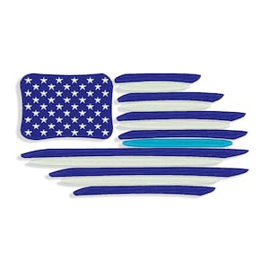 Blue Line Flag Embroidery designs, thin blue line embroidery design. Multiple Sizes and Formats included. INSTANT DOWNLOAD