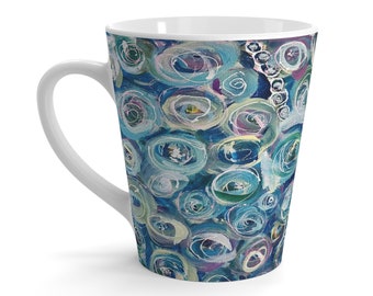 Perfect Mother's Day Gift, Space Bouquet Latte Mug, 12oz,  Dining Fashion Collection