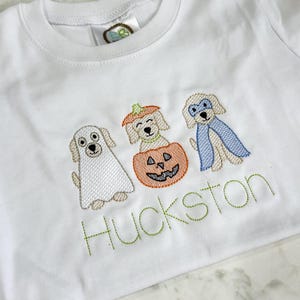Embroidered Halloween Shirt | Dogs | Ghost | Superhero | Personalized