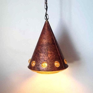 Luminária modernista de cobre e vidro - Nanny Still para RAAK, Amsterdã - Holanda, 1960