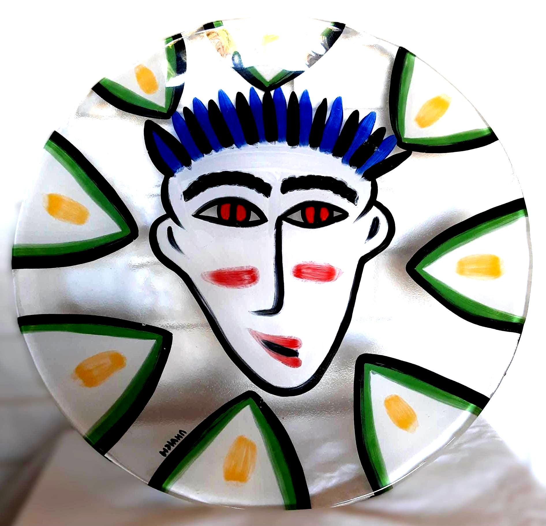 Signed Romeo 40cm Charger – Ulrica Hydman Vallien for Kosta Boda