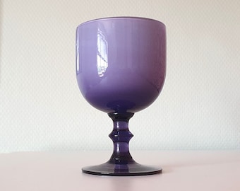 Vintage Italian Amethyst Cased Wine Glass - Carlo Moretti - 1960s