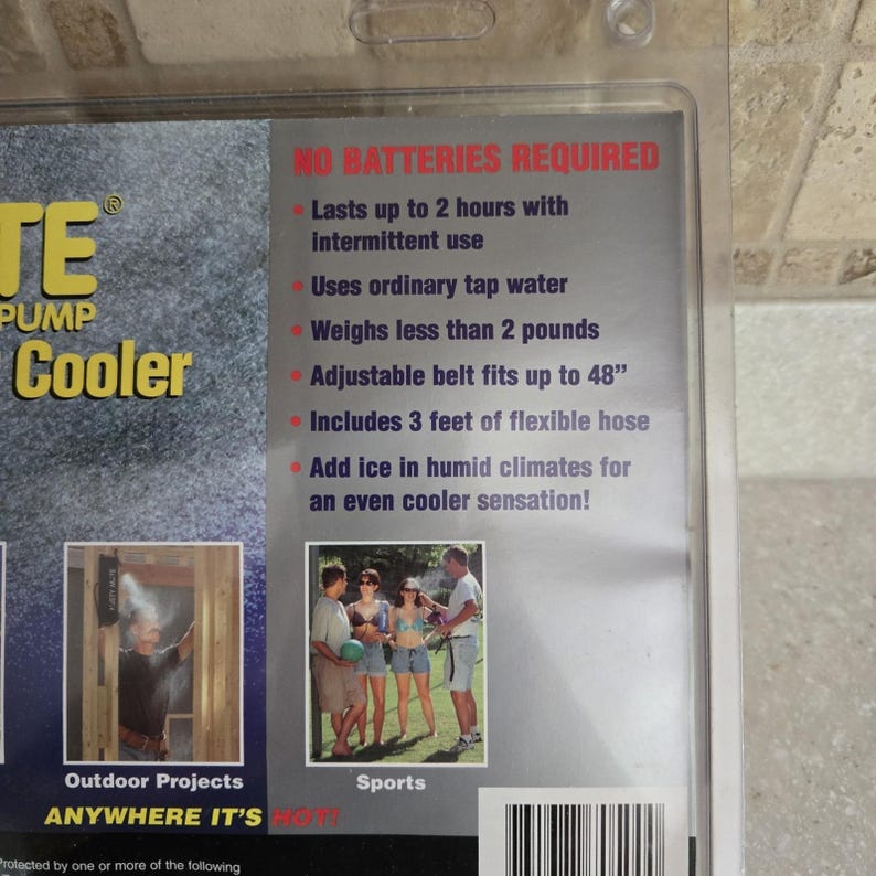 1999 As Seen On TV Misty Mate Pump Cool Blast Personal Portable Air Cooler-NIP zdjęcie 5